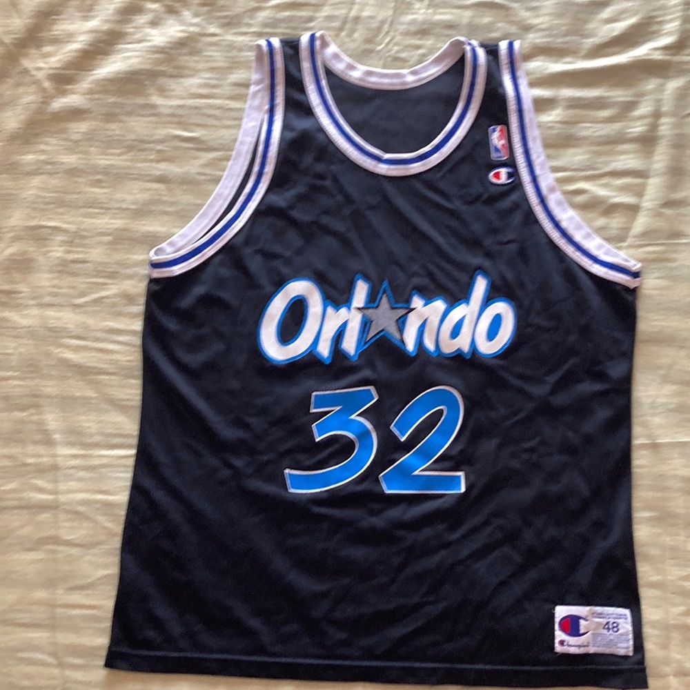Classic Champion Shaq Jersey from Orlando Magic Carolina blue ,black& white